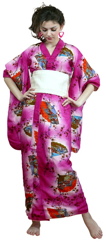 японское кимоно молодой девушки, 1930-е гг.