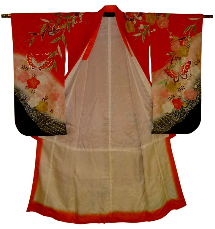 японское винтажное кимонос авторским рисунком