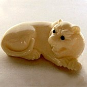  японская антикварная нэцкэ из моржового клыка