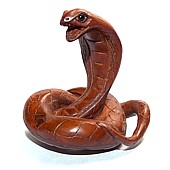кобра, японская нэцке из корня сакуры