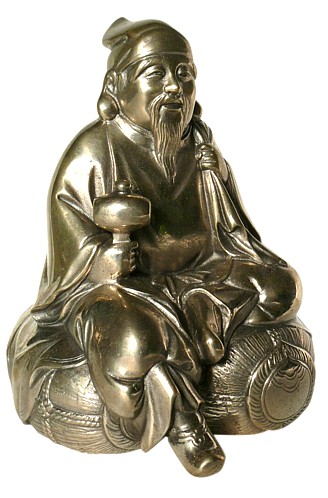 Дайкоку, один из Семи Богов Удачи, металлическая фигура, Япония, 1920-е гг