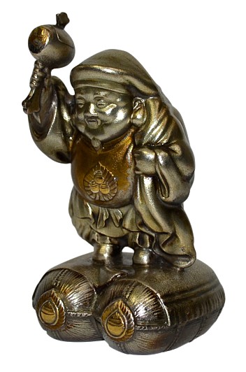 японская серебряная статуэтка в виде Дайкоку, одного из Семи Богов Счастья