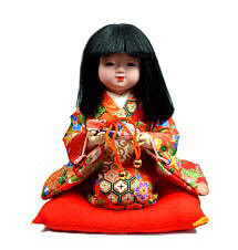 японская традиционная кукла Девочка с сумочкой