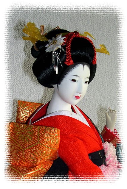 японская традиционная кукла, 1970-е гг, деталь 