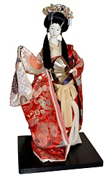 японская кукла Принцесса, танцующая с веером,1930-е гг.