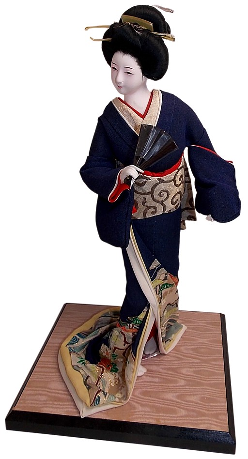 антикварная японская интерьерная кукла