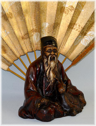 японская антикварная статуэтка в стиле дзэн, 1920-е гг.