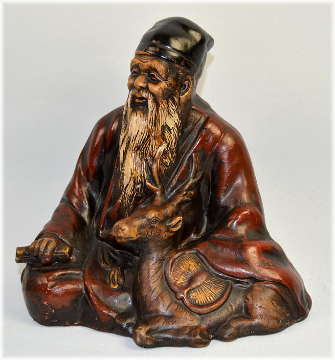 японская антикварная статуэтка в стиле дзэн, 1920-е гг.