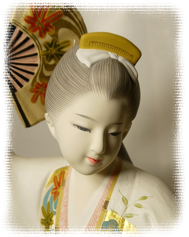 статуэтка Девушка с веером, Япония, Хаката, 1960-е гг.