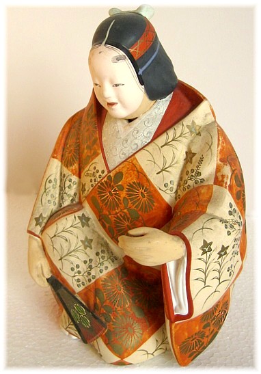 японская антикварная статуэтка из керамики, Хаката, 1930-е гг.