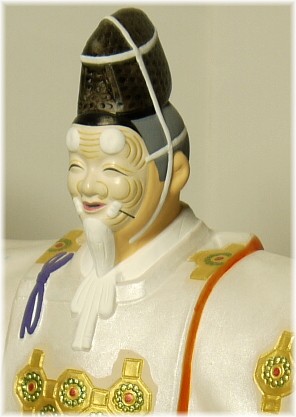 актер в маске персонажа ОКИНА, статуэтка из керамики, Япония, 1950-е гг.