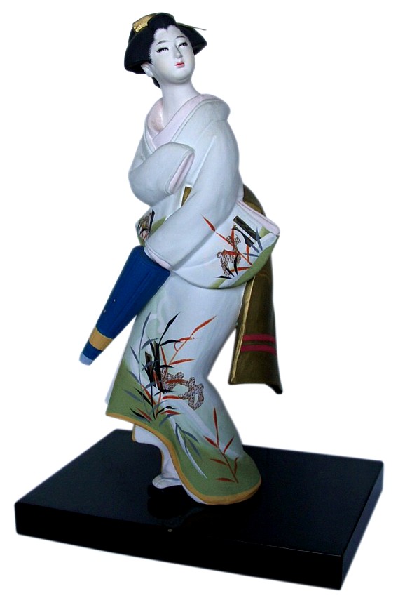 японская статуэтка мастерских Хаката Девушка с зонтиком, 1960-е гг.