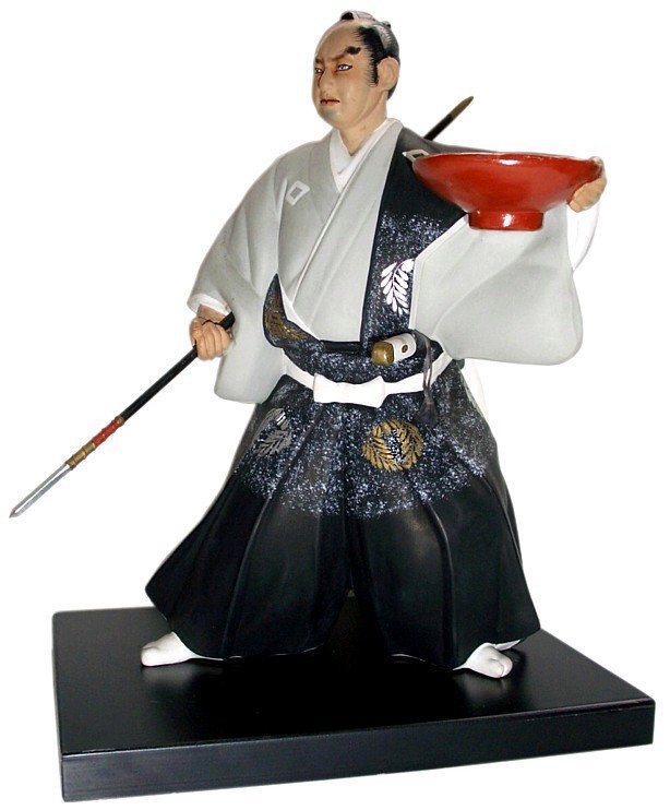 самурай, японская старинная статуэтка
