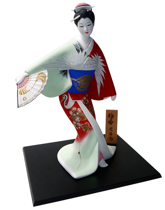 танцовщица с веером, статуэтка, Япония, 1980-е гг.