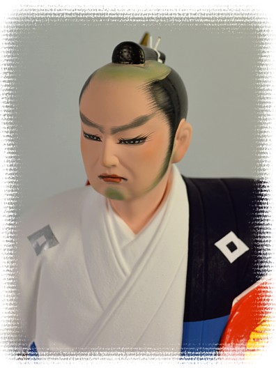 самурай, японская авторская статуэтка из керамики