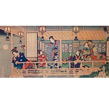 старинная японская гравюра укиё-э Utagawa Kunisada II