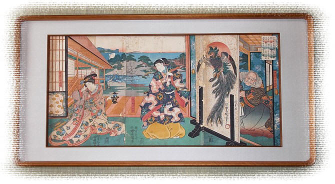 японская гравюра укие-э Утагава Кунисада Toёкуни III , эпоха Эдо