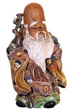 японский антикварный фарфор: Фукурокудзю, один из Семи Богов Удачи