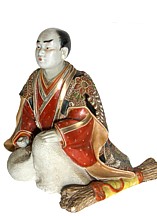 антикварная фарфоровая статуэтка Самурай, Япония