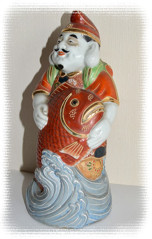 японская статуэтка в виде Эбису, одного из Семи Богов Счастья, Япония, 1920-е гг.