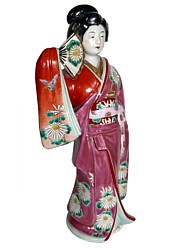 японская фарфоовая старинная статуэтка Танцовшица, 1860-е гг.