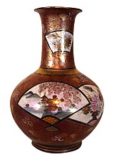 антикварная японская ваза Кутани, конец 19 в. 
