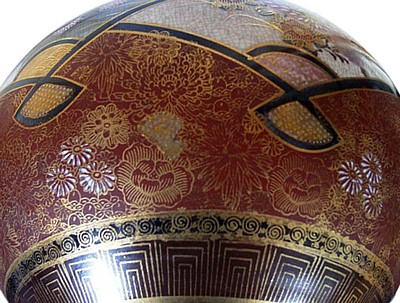 фарфоровая ваза: деталь росписи. Япония, Сацума, 1890-е гг.