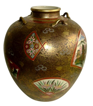 японская антикварная ваза конца эпохи Эдо