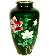 японская эмалевая ваза в технике клуазоне, 1920-е гг.