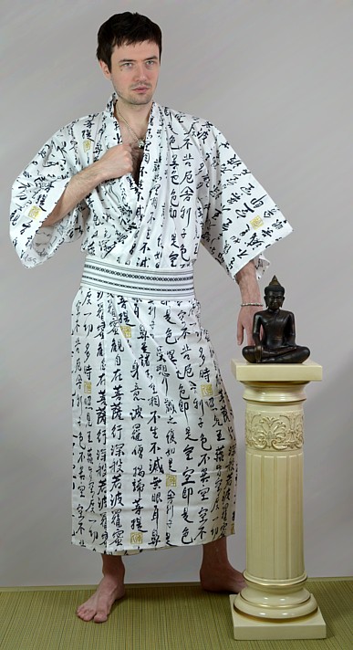 японская традиционная мужская одежда: юката и пояс-оби