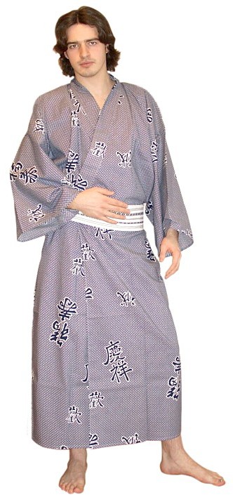 мужской халат- кимоно большого размера