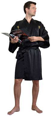 мужской шелковой халат-кимоно с вышивкой,  сделано в Японии