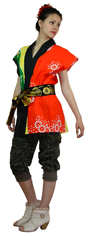 японская традиционная одежда - куерка-безрукавка хантэн, unisex