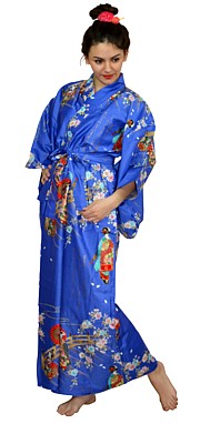 женский халат в японском стиле, хлопок 100%