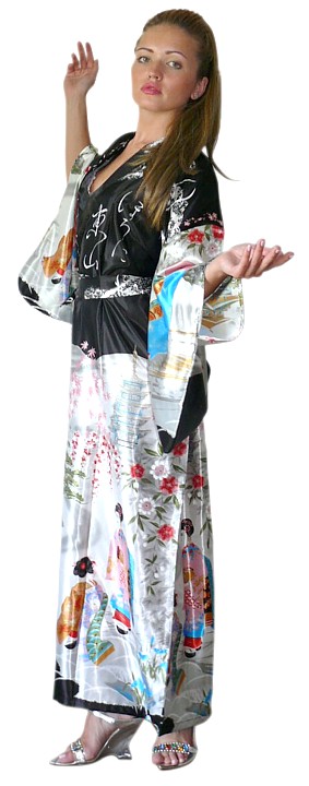 женский халат- кимоно