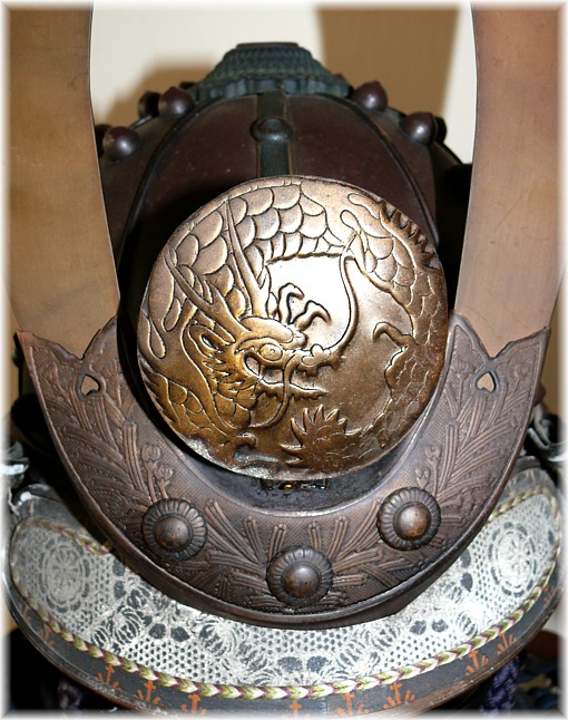 самурайский шлем КАБУТО, эпоха Эдо: деталь