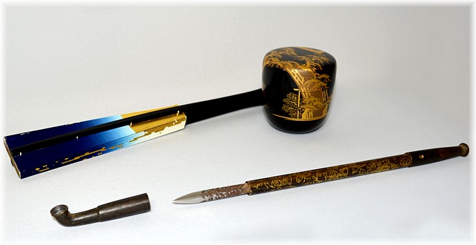 японская курительная трубка с потайным клинком, 1800-е гг