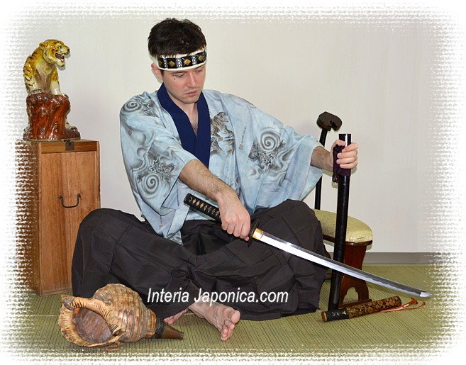 японский меч периода синто, школа Кунесада. Сигнальный горн ХОРАГАЙ