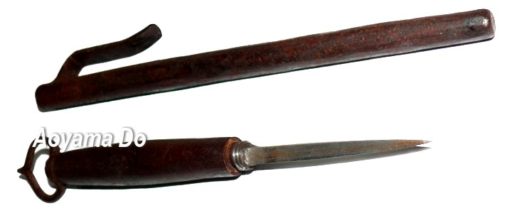 японское антикварное оружие дзиттэ с потайным клинком, эпоха Эдо
