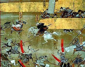 Самурайская битва на реке Анегава возле замка Одани