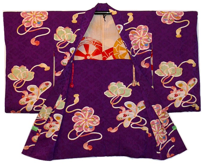 японское женское хаори из шелка, винтаж