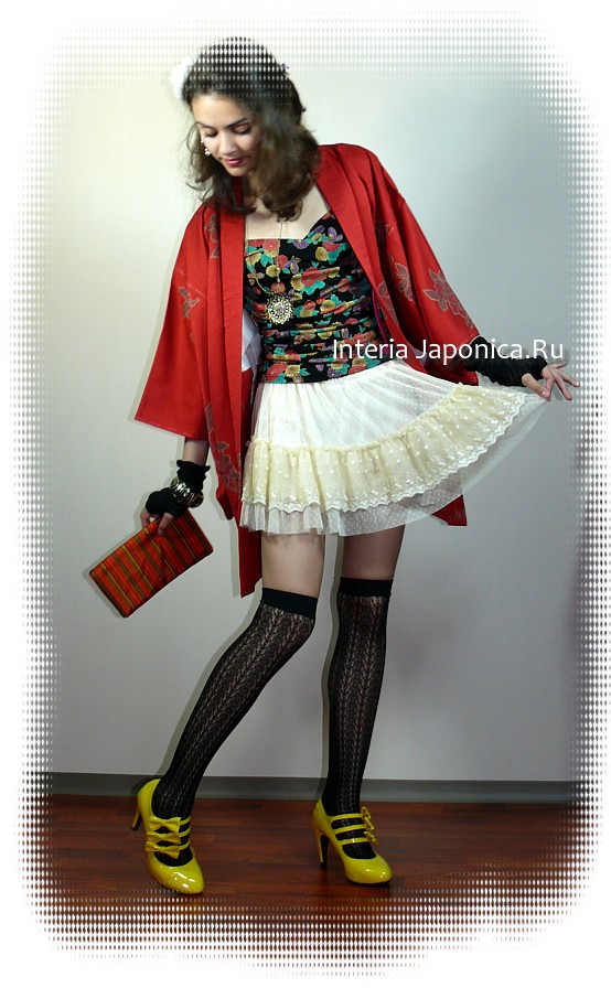 японская одежда: шелковое женское хаори