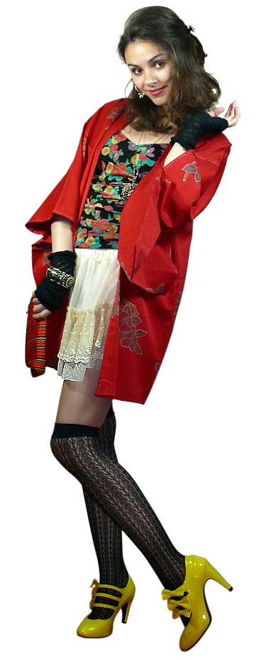 японская одежда: шелковое хаори, 1960-е гг.