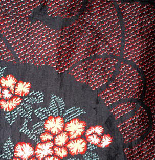 рисунок ткани японского шелкового женского хаори