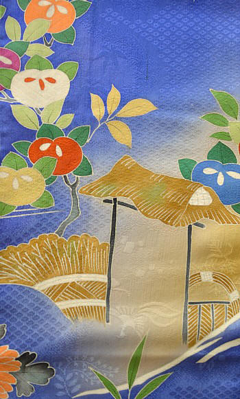 японское кимоно, шелк, авторская роспись